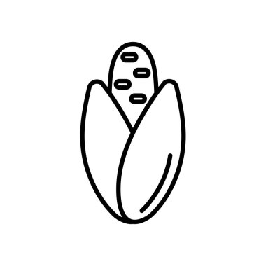 mısır sebze simgesi, çizgi biçimi