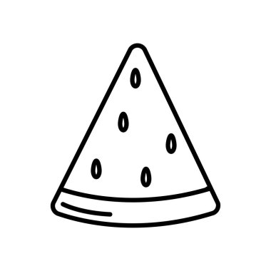 Karpuz dilimi simgesi, çizgi biçimi