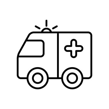 ambulans aracı simgesi, satır biçimi