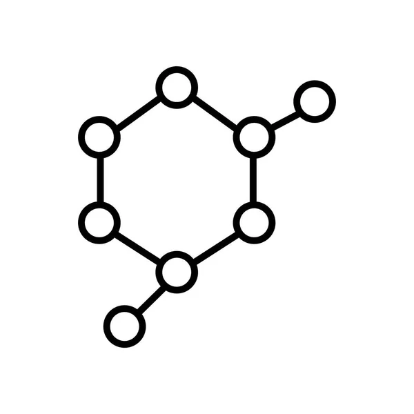Chemische bindingen icoon, lijn stijl — Stockvector