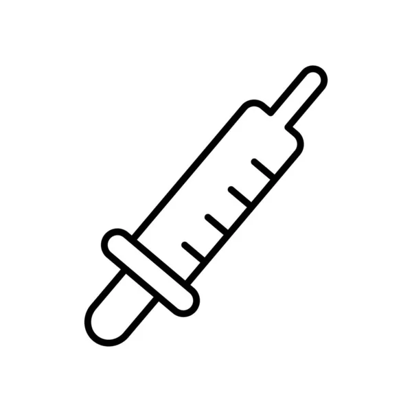 Medical syringe, line style design — Stock Vector