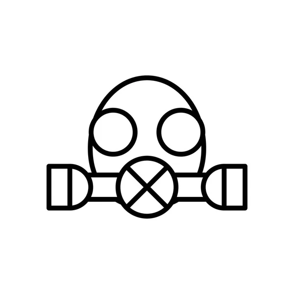 Gázvédő maszk ikon, vonalstílus — Stock Vector