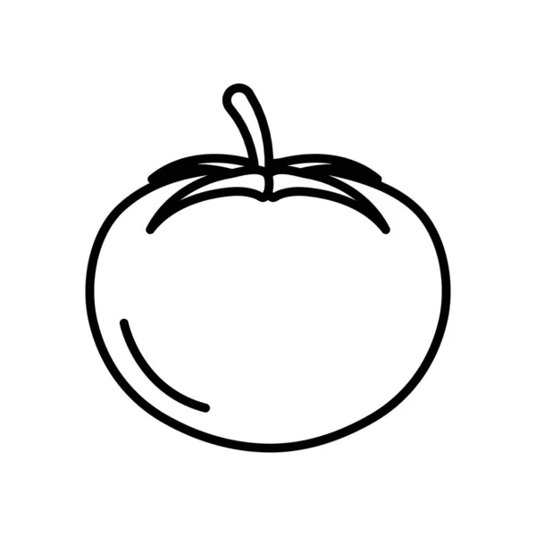 Icono de tomate vegetal, estilo de línea — Vector de stock