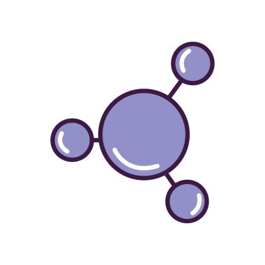 Kimyasal molekül simgesi, çizgi renk biçimi