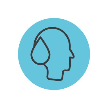 başlığı su damlası simgesi, blok çizgisi biçimi