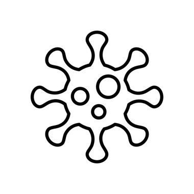 Corona virüs simgesi, satır biçimi