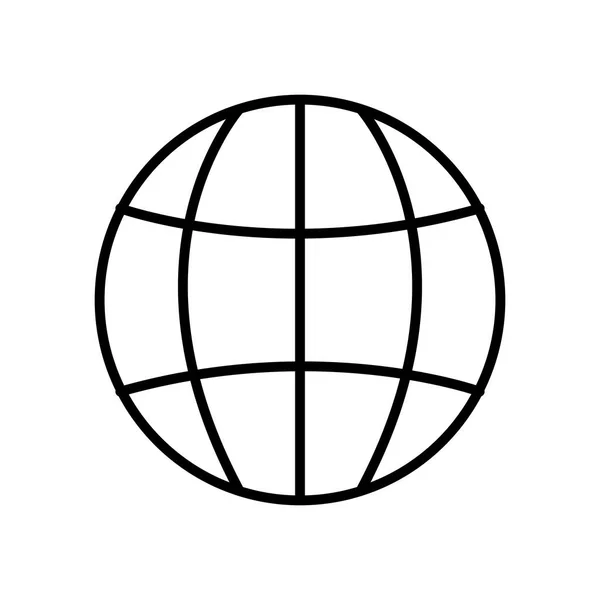 Globales Sphere-Symbol, Linienstil — Stockvektor