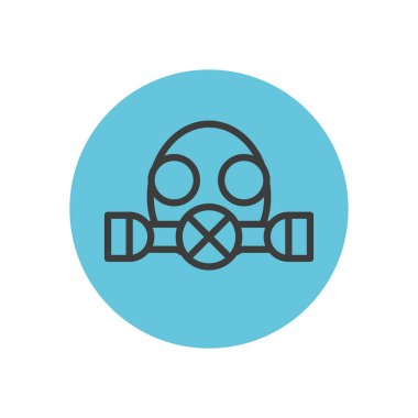 gaz koruyucu maske simgesi, satır biçimi