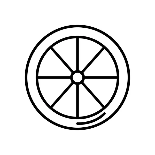 Orangenscheiben-Symbol, Linienstil — Stockvektor