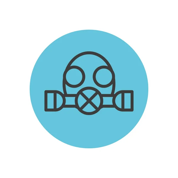 Ikona maski ochronnej gazu, linia blokowa — Wektor stockowy