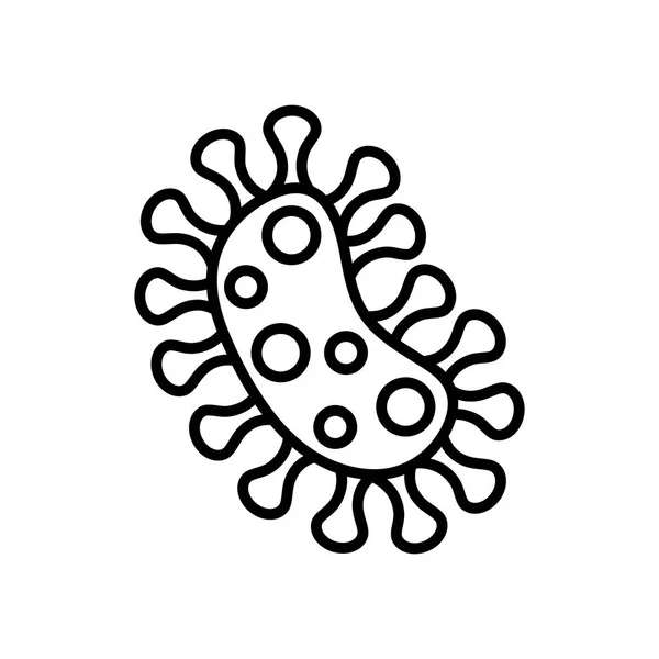 Imagen icono de bacterias, estilo de línea — Vector de stock