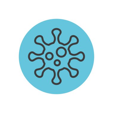 corona virüs simgesi, satır biçimi