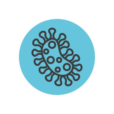 bakteri simgesi resmi, satır biçimi