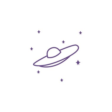 UFO uçan boşluk izole edilmiş simgesi