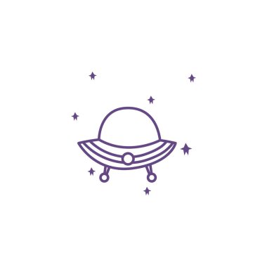UFO uçan boşluk izole edilmiş simgesi