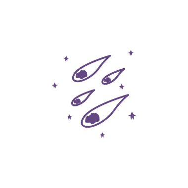 Alev ikonlu göktaşı uzayı