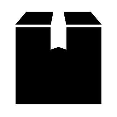 paket kutusu simgesi, siluet biçimi