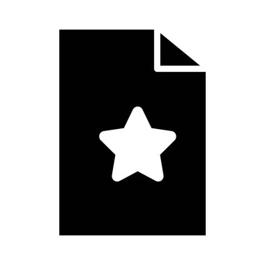 Yıldız simgesi, siluet biçimi olan belge