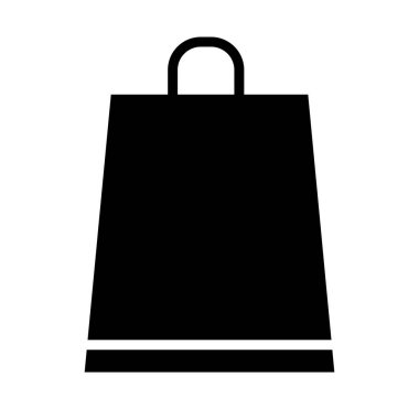 Alışveriş çantası simgesi, siluet biçimi