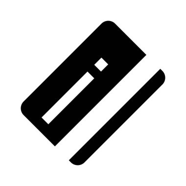 Kredi kartı simgesi, siluet biçimi