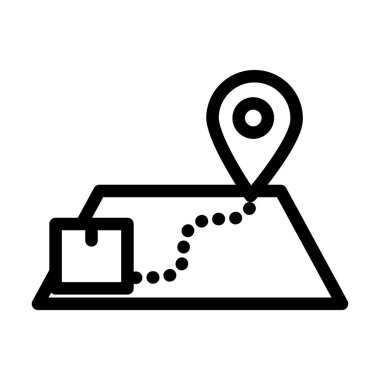 bir harita ve konum broşu içinde kutu, satır biçimi