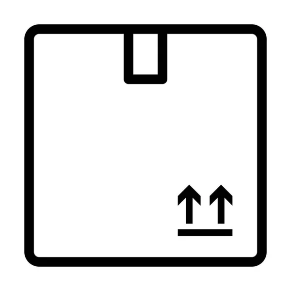 Box pictogram afbeelding, lijn stijl — Stockvector