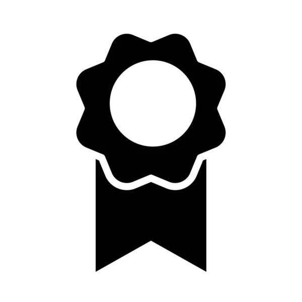 Icône médaille image, style silhouette — Image vectorielle