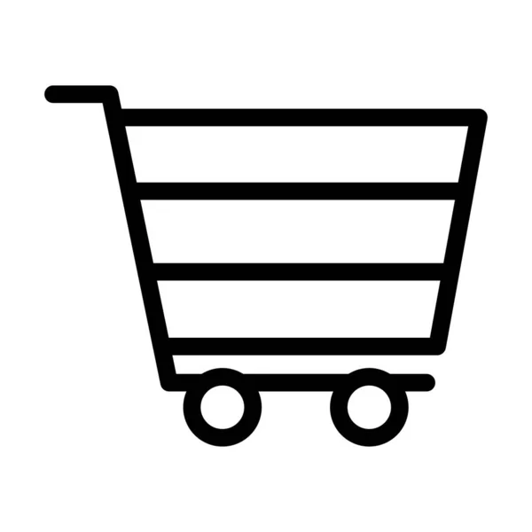 Icono del carrito de compras, estilo de línea — Archivo Imágenes Vectoriales