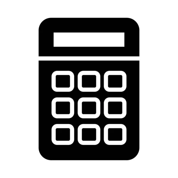 Calcolatrice icona immagine, stile silhouette — Vettoriale Stock