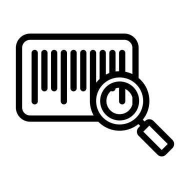 barscode ve büyüteç simgesi, satır biçimi