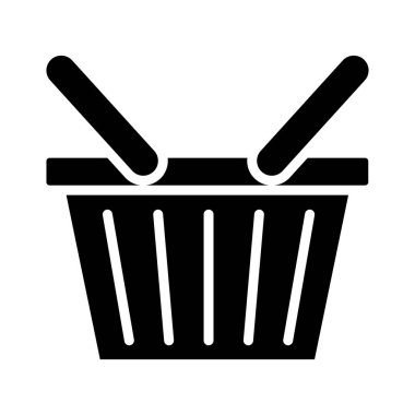 Alışveriş sepeti simgesi, siluet tarzı