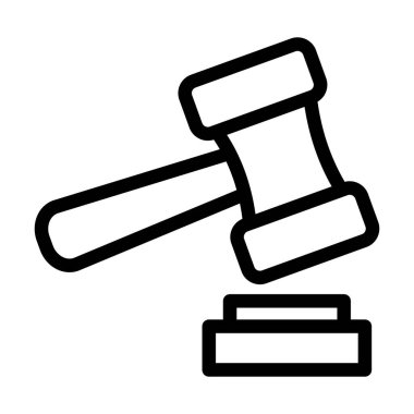 Law gavel simgesi, satır biçimi