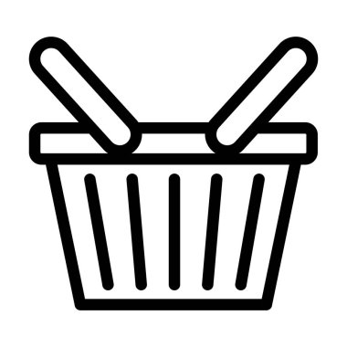 Alışveriş sepeti simgesi, satır biçimi