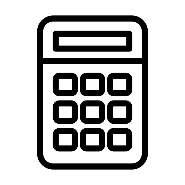 Obrázek ikony kalkulačky, styl čáry — Stockový vektor