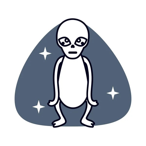 Personagem criatura alienígena ícone isolado —  Vetores de Stock