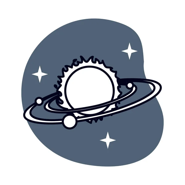 Space planets system solar isolated icon — Stock Vector