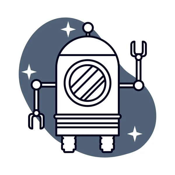 Weltraum-Roboter Explorator isoliert Symbol — Stockvektor