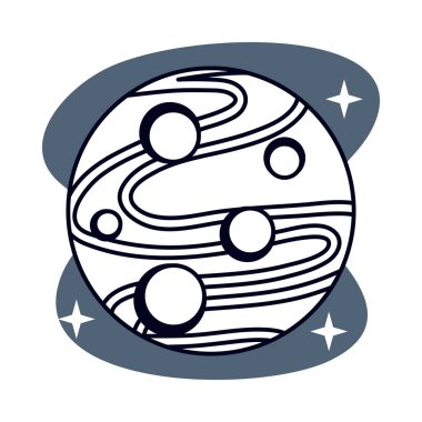 Mars 'ın uzay gezegeni simgesi izole edildi