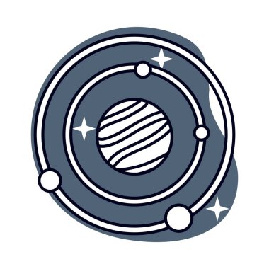 uzay gezegenleri sistemi güneş izole simgesi