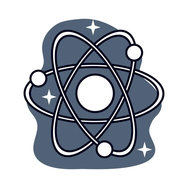 Atom molecule orbiting space icon — Stock Vector