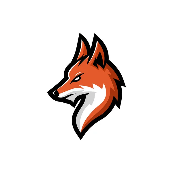 Fox Head Mascot Logo Vector Illustration Wise Eye Look Suitable — Stock Vector