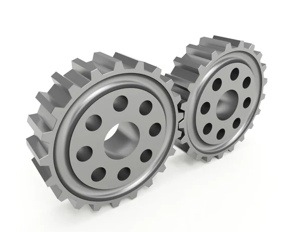 İki vites beyaz izole