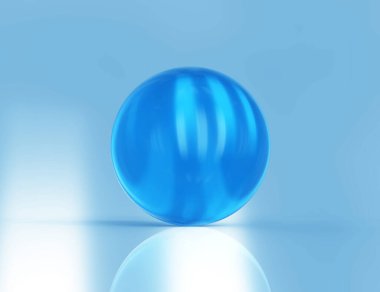 Kristal Top 3d mavi renkte