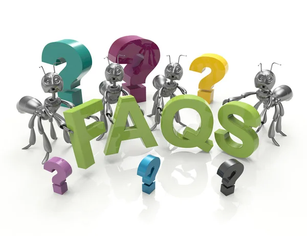 Faqs Word Concept Isolated White — Stock Photo, Image