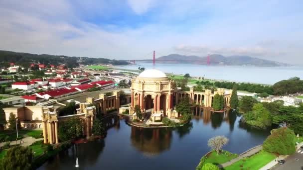 Vista Aérea Del Palacio San Francisco Del Teatro Bellas Artes — Vídeo de stock