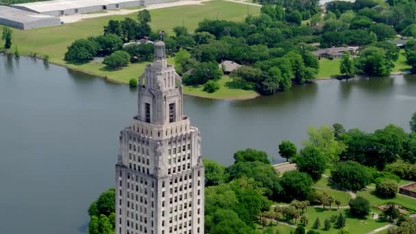 Baton Rouge Capitol Missippi Nehri Inşa Ediyor — Stok video