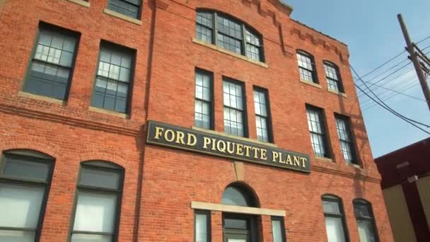 Ford Piquete Planta Entrada Detroit — Vídeo de Stock