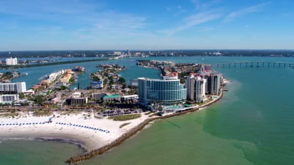 Tampa Cidade Costa Aérea Drone Florida — Vídeo de Stock