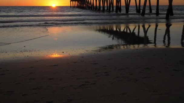 Beach Sunset Tracking Shot — Stockvideo