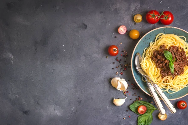 Pasta bolognese mat — Stockfoto